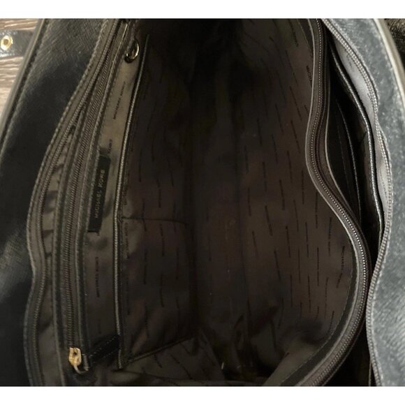 Michael Kors Limited Edition Leather Voyager Love Tote Large Black Canvas - Picture 15 of 16